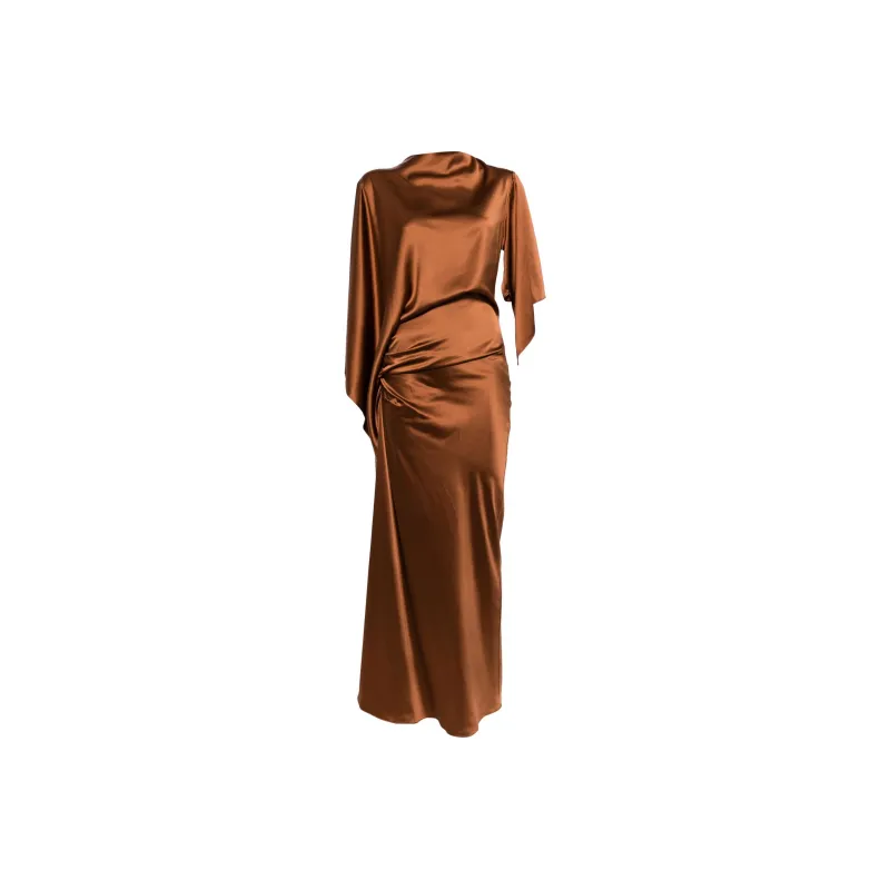 Christopher Esber Asymmetric Long Silk Dress-0