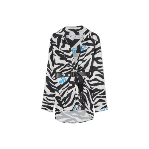 OFF-WHITE SS22 Long-Sleeved Dresses Women's Black/White