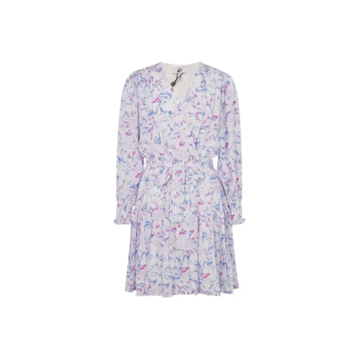 SUNCOO Long-Sleeved Dresses Women's Light Purple-0