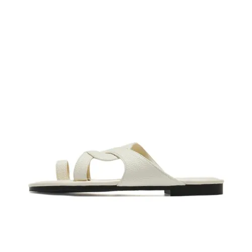 AGSDON Slide Slippers Women
s Beige/Black