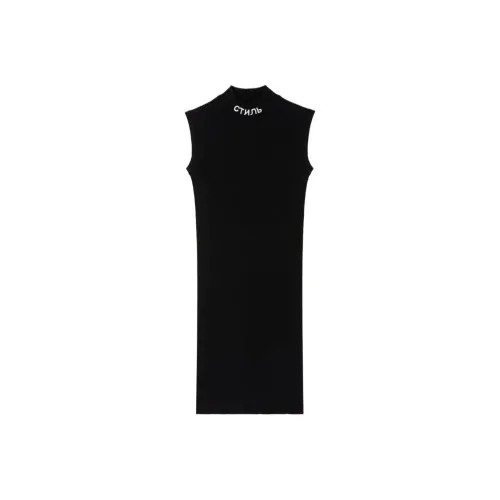 HERON PRESTON Sleeveless Dresses Women's Black