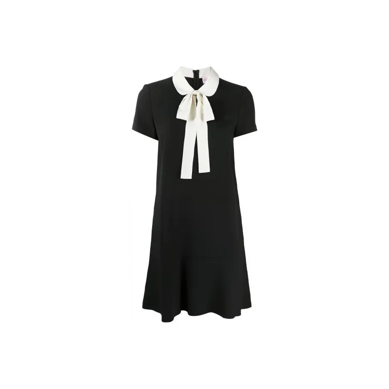 RED VALENTINO Short Sleeved Dresses Women's Black-0