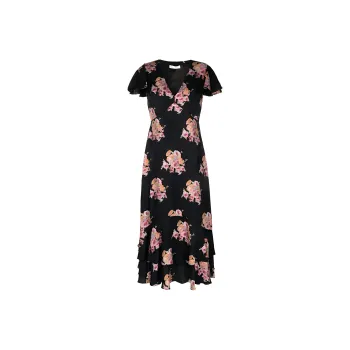 LOVESHACKFANCY Elowen Floral print Midi Dress
