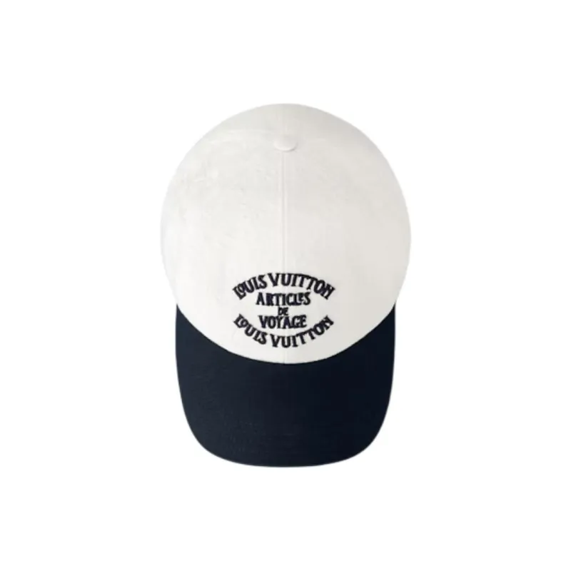 LOUIS VUITTON Cotton, Viscose, Bead Baseball Caps Men's White-2