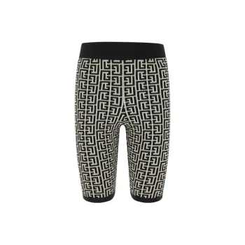 BALMAIN Monogram print Knitted Shorts