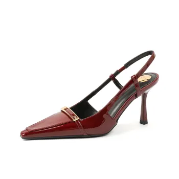 Lan Miao Slim Heel High Heels Women's Burgundy
