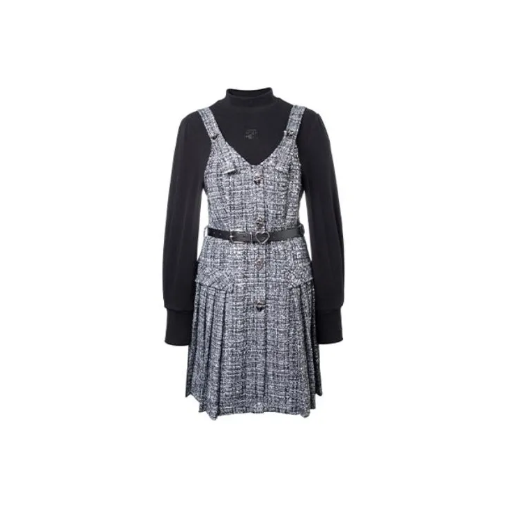 LOFT SHINE Pleated Skirt Dress Multicolor-0