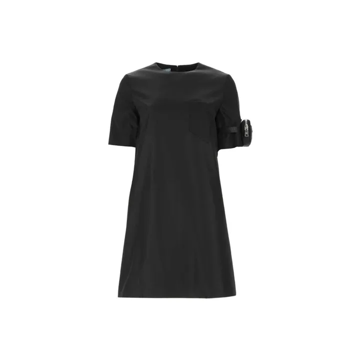 PRADA Short Sleeved Dress Women's Black-0