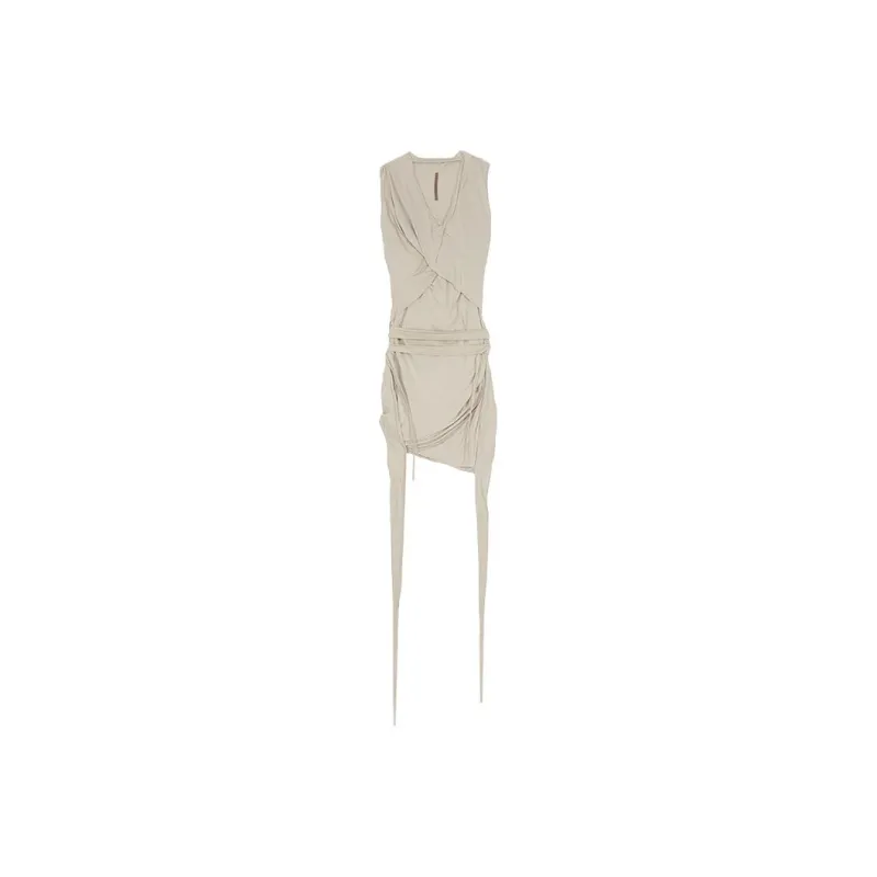 RICK OWENS Sleeveless Dresses Women's Pearl White-0