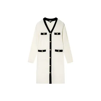 DKNY Long-Sleeved Dresses Women's Black/White