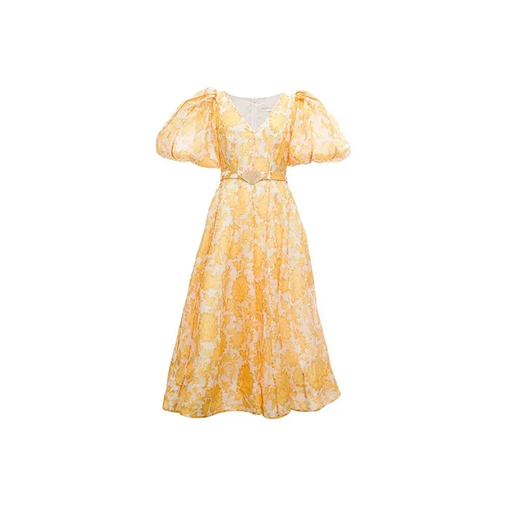 Zimmermann Short-Sleeved Dresses Women's Yellow-0