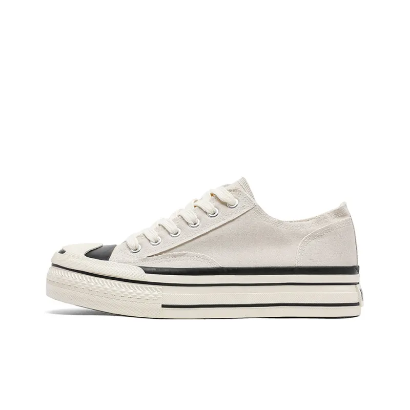 HACKBUTEER Low Top Canvas Shoes Unisex Box Included-7