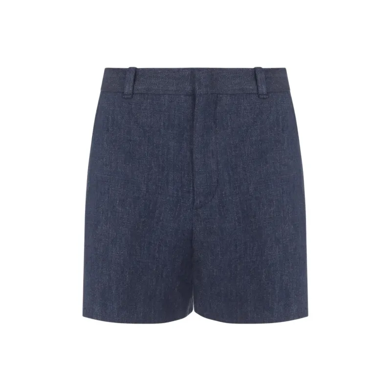 Chloé High Waist Tailored Bermuda Shorts-0