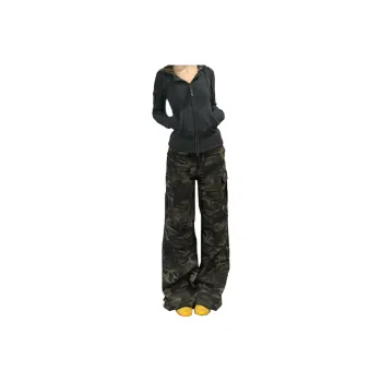 BENGEN Jeans Unisex Green Camouflage