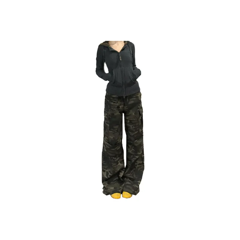 BENGEN Jeans Unisex Green Camouflage-0