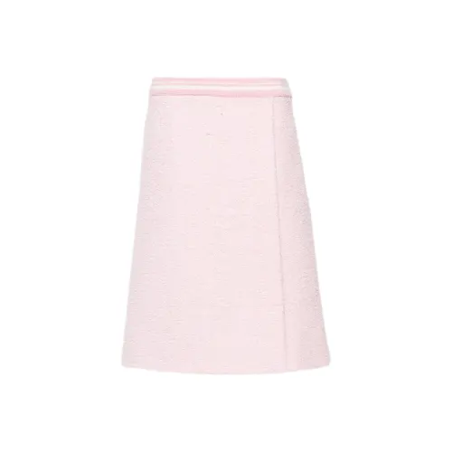 MIU MIU Knitted Fabric A Line Looker Dress Women's Petal Pink