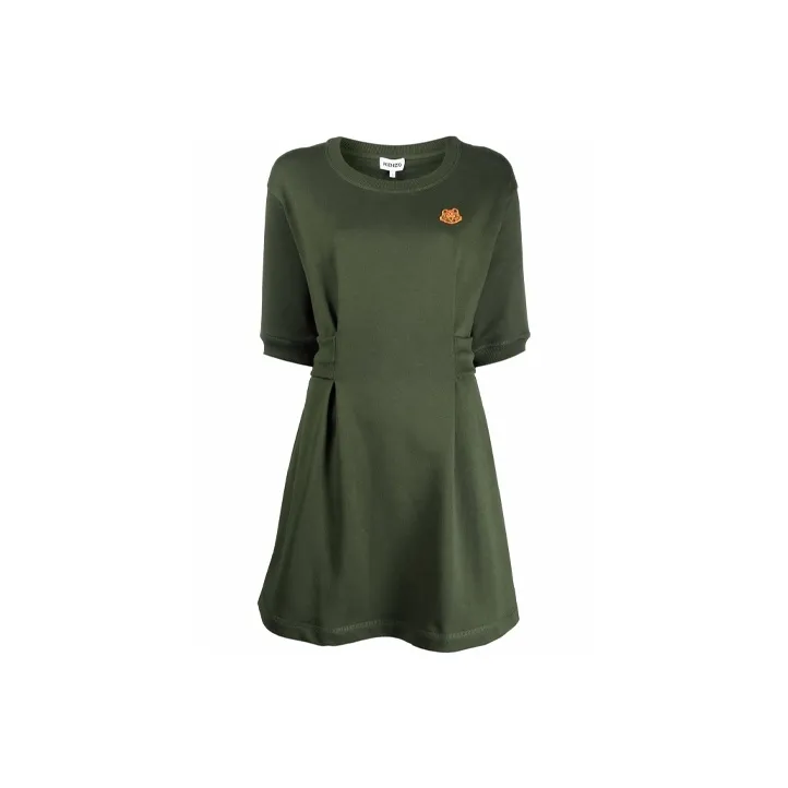 KENZO Short Sleeved Dresses Women's Green-0