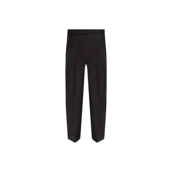 Lemaire Belted Tailored Pants 'Dark Espresso Melange'