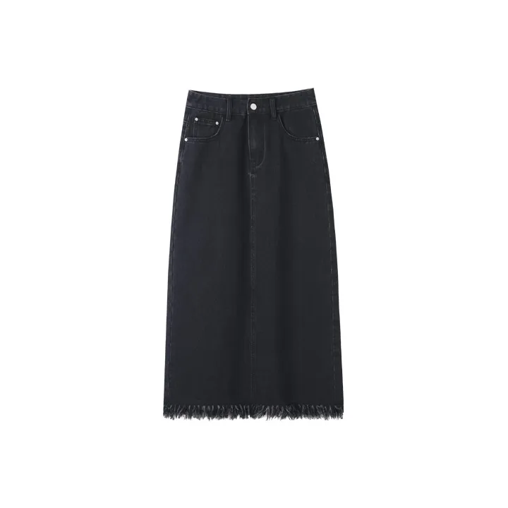 MITUAN Denim Long Skirts Women's-5