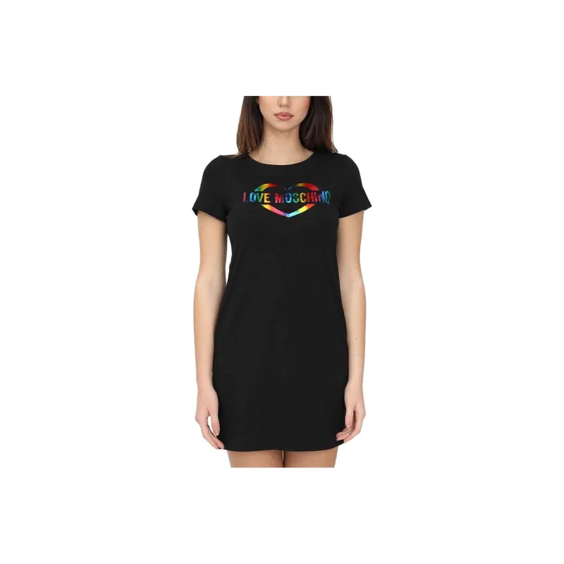 MOSCHINO Short Sleeved Dresses Women's Black-0
