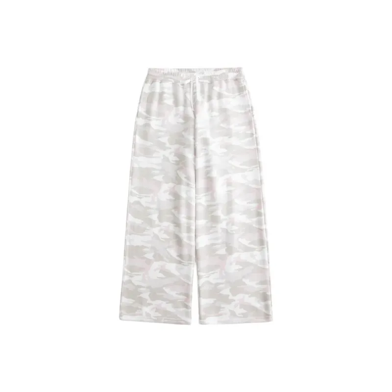 Hollister Casual Pants Women's Light Gray Camouflage-0