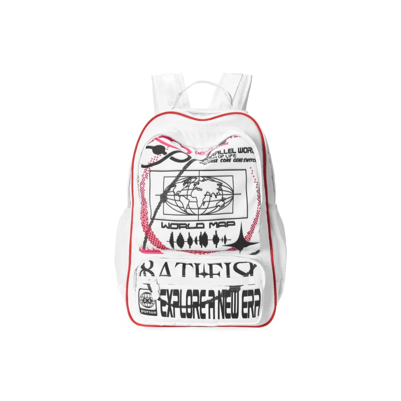 8atheist Polyester Backpack Unisex White-5
