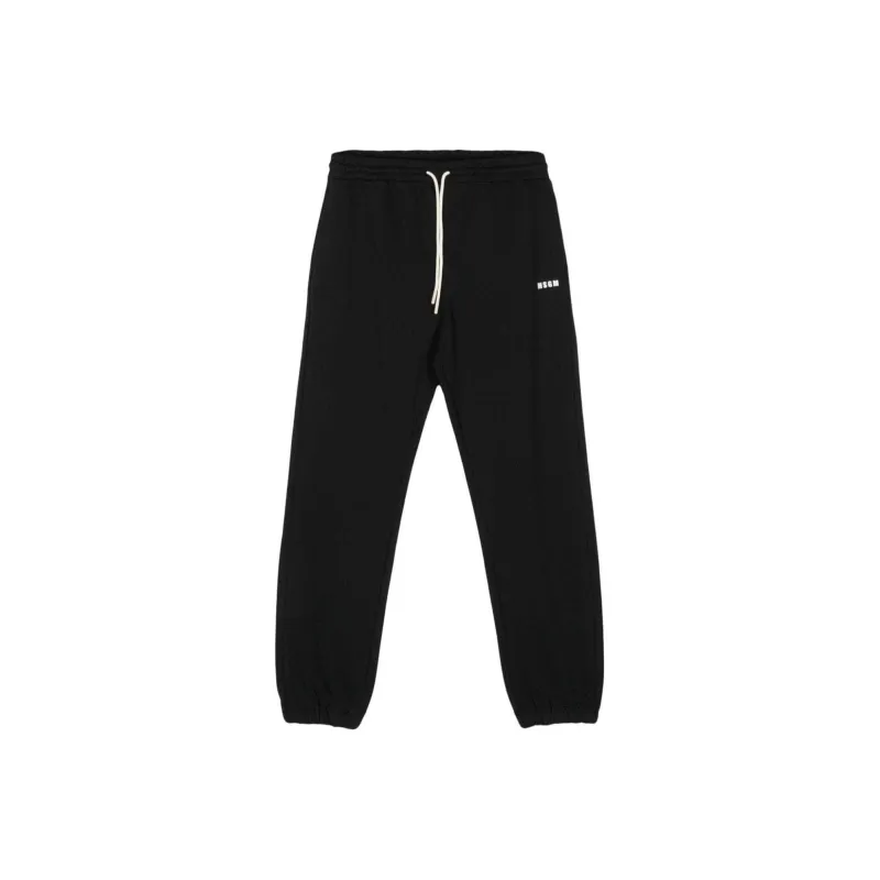 MSGM Logo Printed Drawstring Track Pants-0