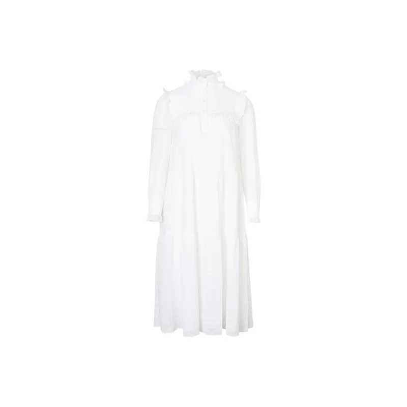 CELINE Long Sleeved Dresses Women's White-0