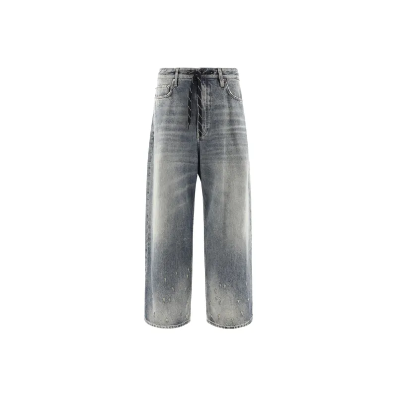 Balenciaga Distressed Drawstring Jeans-0