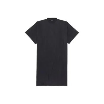 Balenciaga Mockneck Short Sleeve T Shirt Dress