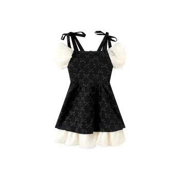 Incolore Short Sleeved Dresses Women's Black