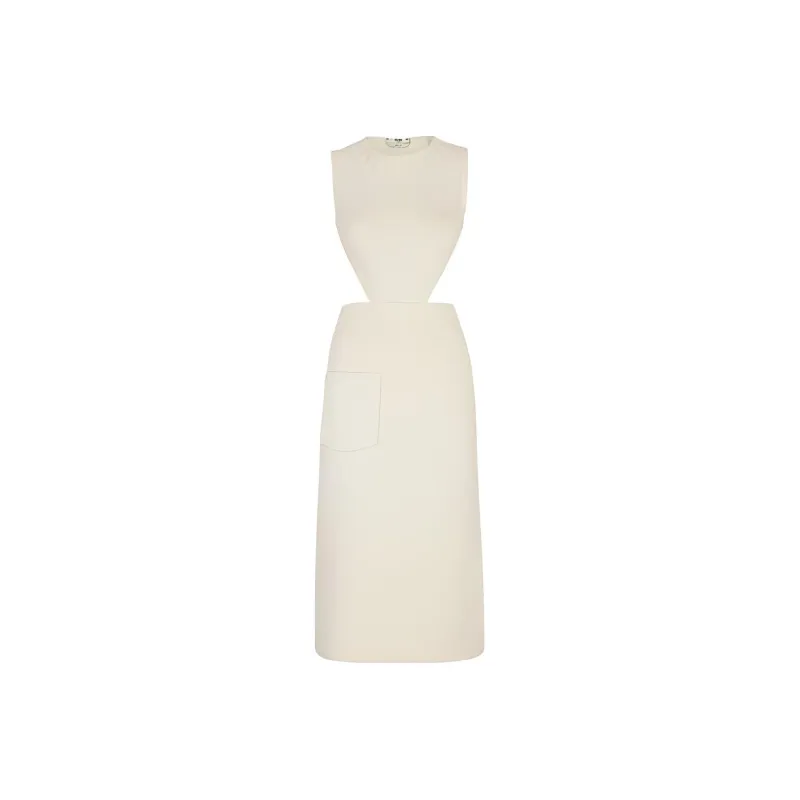 FENDI Sleeveless Dresses Women's White-0
