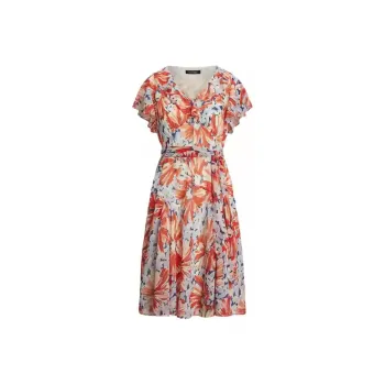 LAUREN RALPH LAUREN SS25 Short Sleeved Dress Women's Multicolor