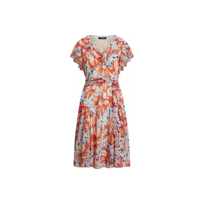 LAUREN RALPH LAUREN SS25 Short Sleeved Dress Women's Multicolor-0