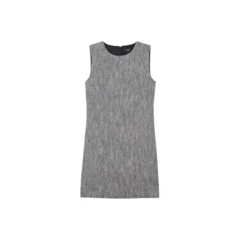 THEORY Sleeveless Dresses Women's Black White Stripes