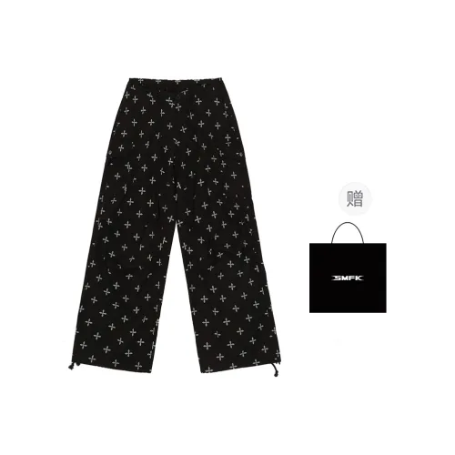 SMFK SS25 Casual Pants Unisex Black Garden
