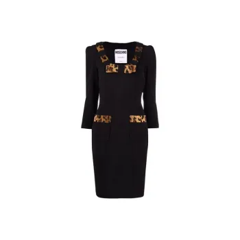 MOSCHINO Long-Sleeved Dresses Women's Black