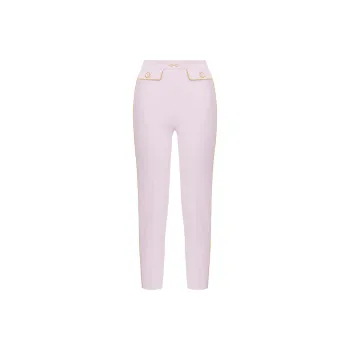 Elisabetta Franchi Piped trim Crepe Slim fit Trousers