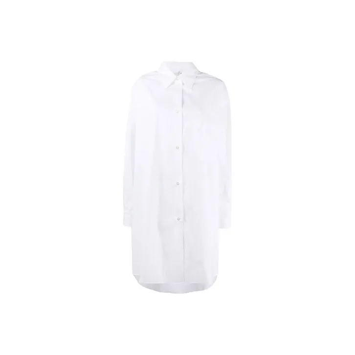MM6 Maison Margiela Long Sleeved Dresses Women's White-0
