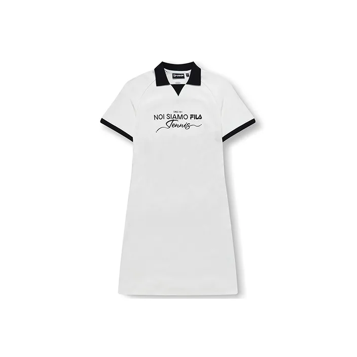 FILA FUSION Short Sleeved Dresses Women's Cloud White-0
