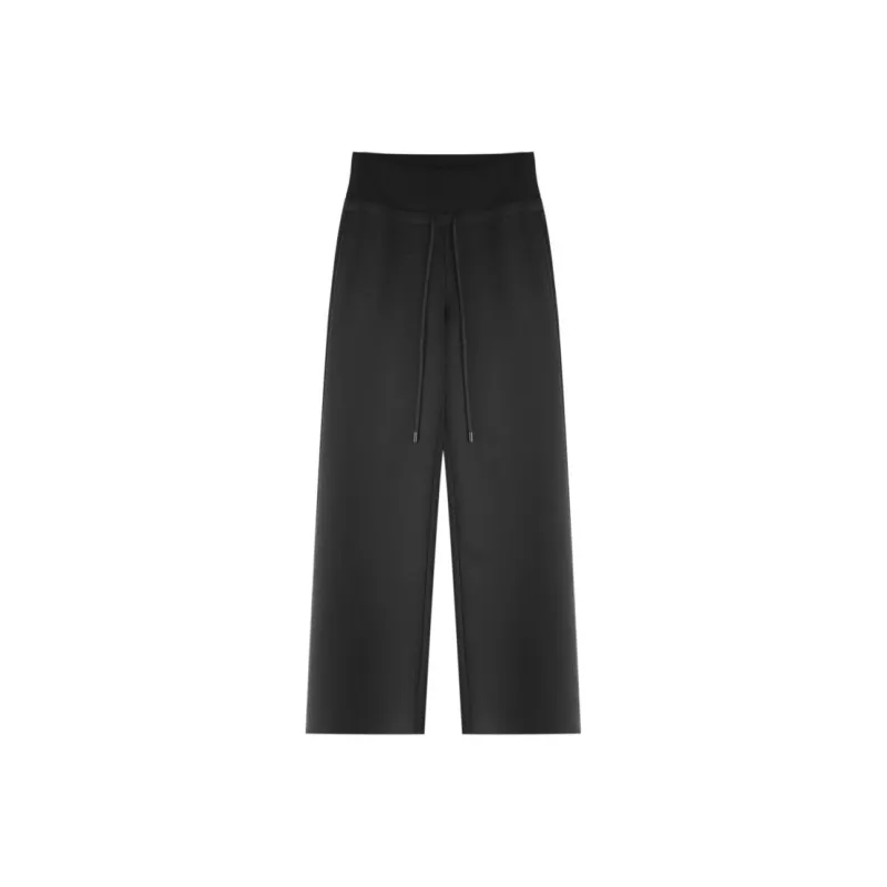 KALULI Spring Fall Casual Wide Leg Pants Sweatpants Women's Gray Black-8