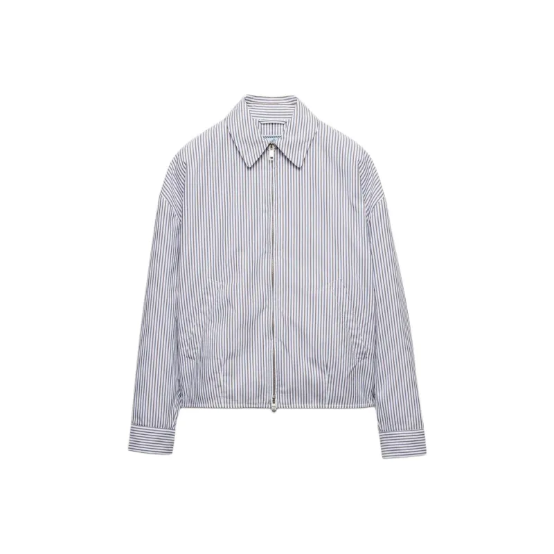 PRADA Striped Poplin Blouson Jacket-0