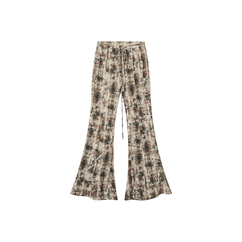 EPTISON WOMAN Casual Pants Women's Coffee Plaid-0