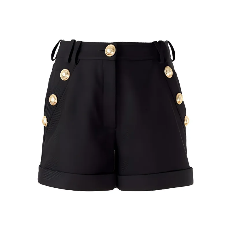 BALMAIN Piqué weave Mini Shorts-0