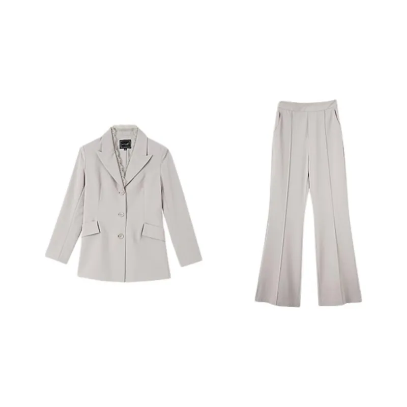 OUNIXUE Business Suits Women's Gray-0