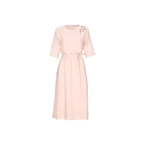 Mapping Short-Sleeved Dresses Women's Pink