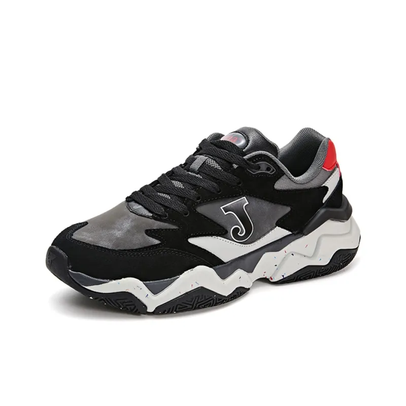 Joma Abrasion Resistant Slip Resistant Low Top Platform Casual Shoes Men's Black Gray-2