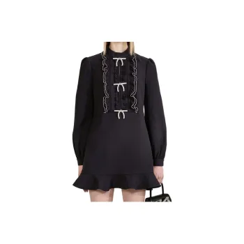 Self portrait Crepe Ruffled Mini Dress