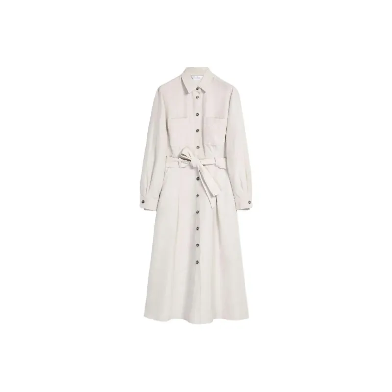 MaxMara Long Sleeved Dresses Women's Beige-0