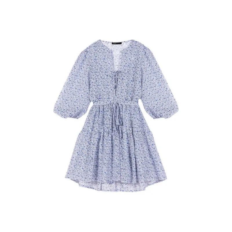 Maje Short-Sleeved Dresses Women's Blue-0